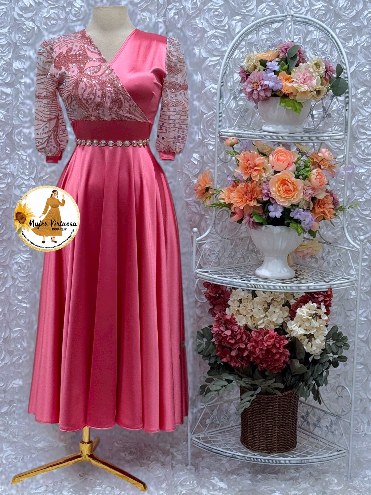 Charlotte Candy Pink Satin Dress