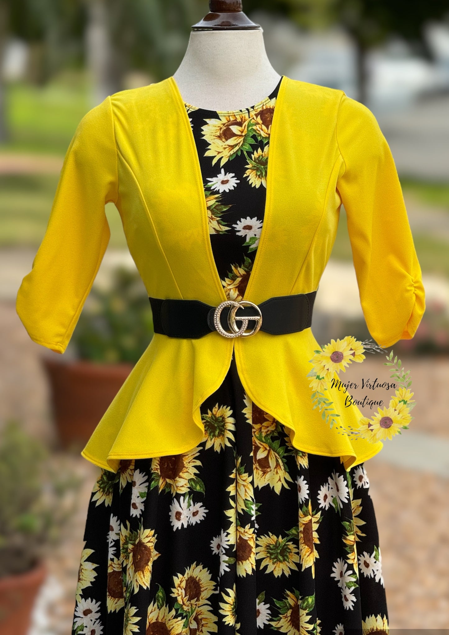 Helena Sunflower Yellow Blazer Dress