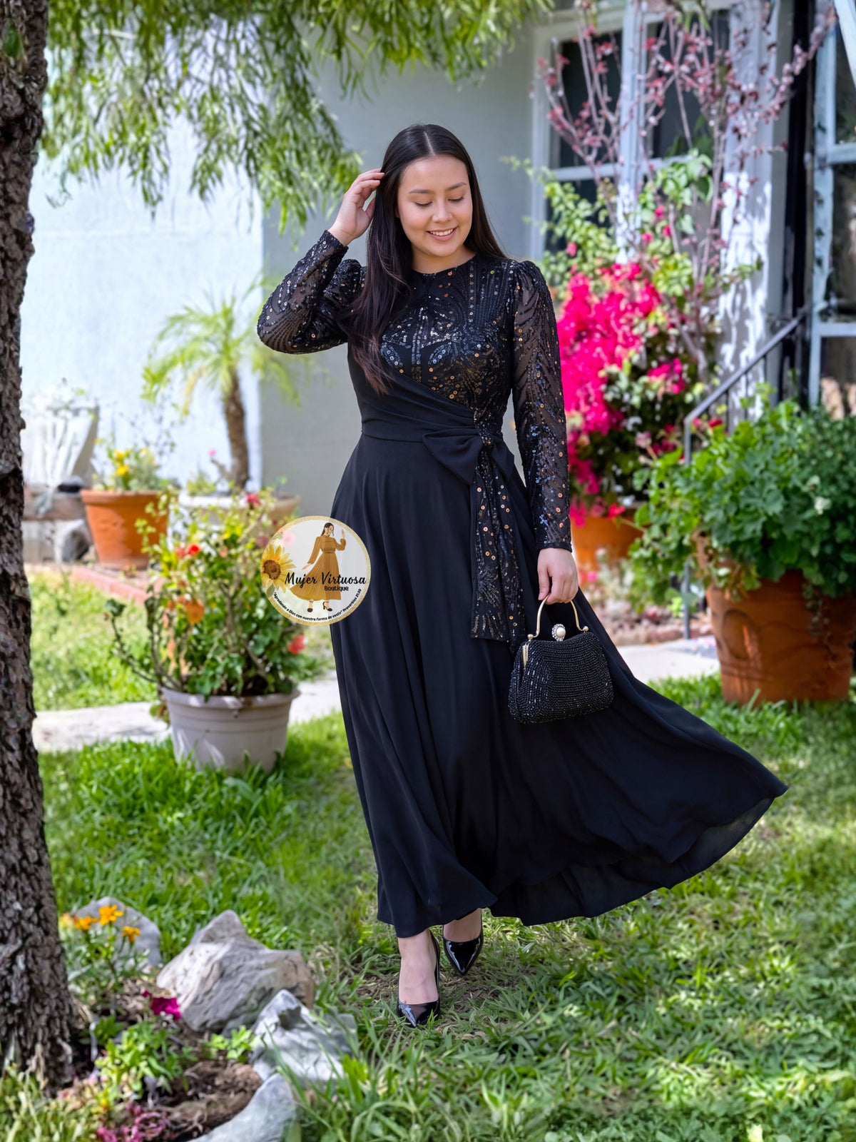Damaris Black Dress