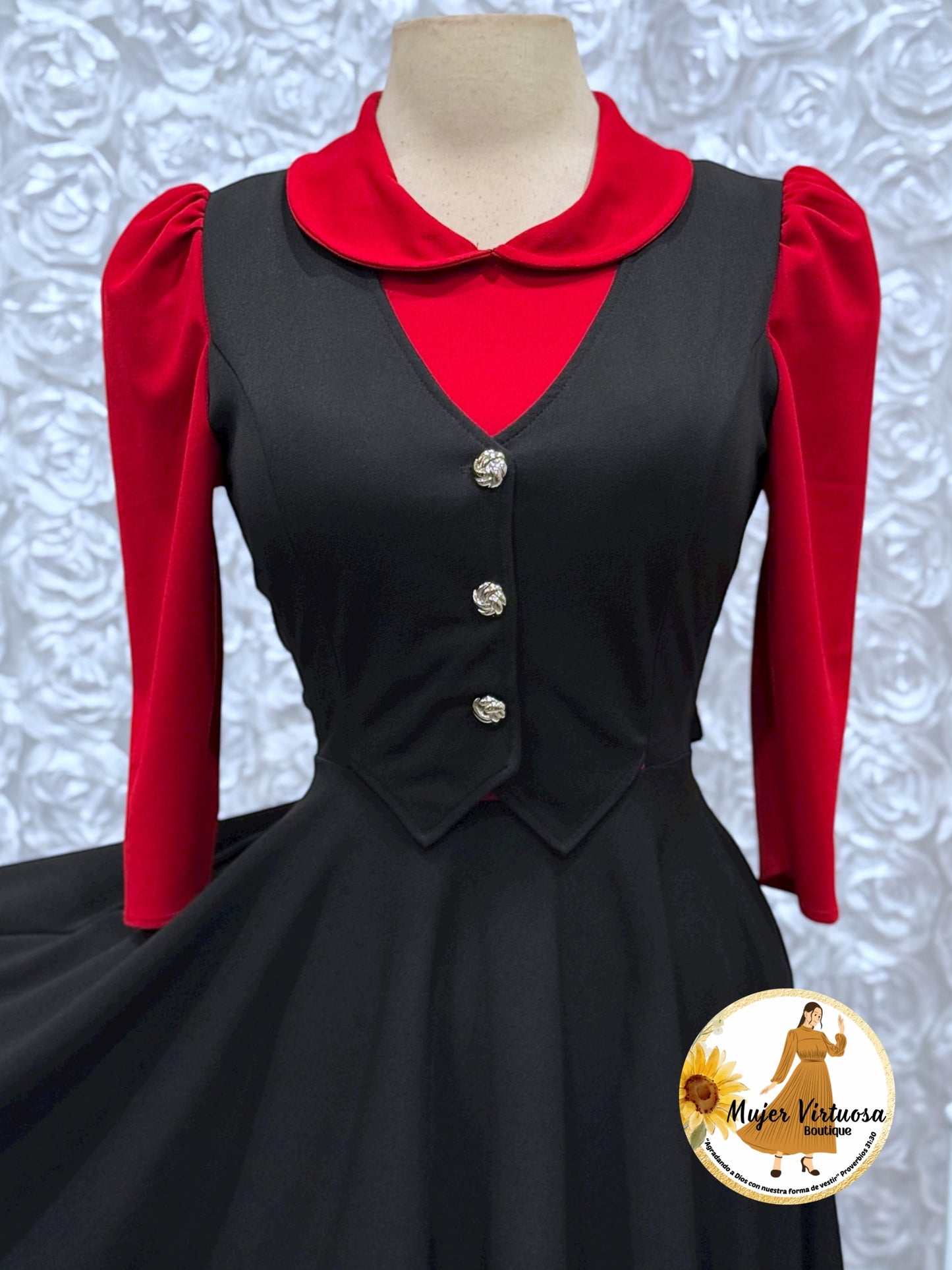 Red & Black 2 in 1 Dress