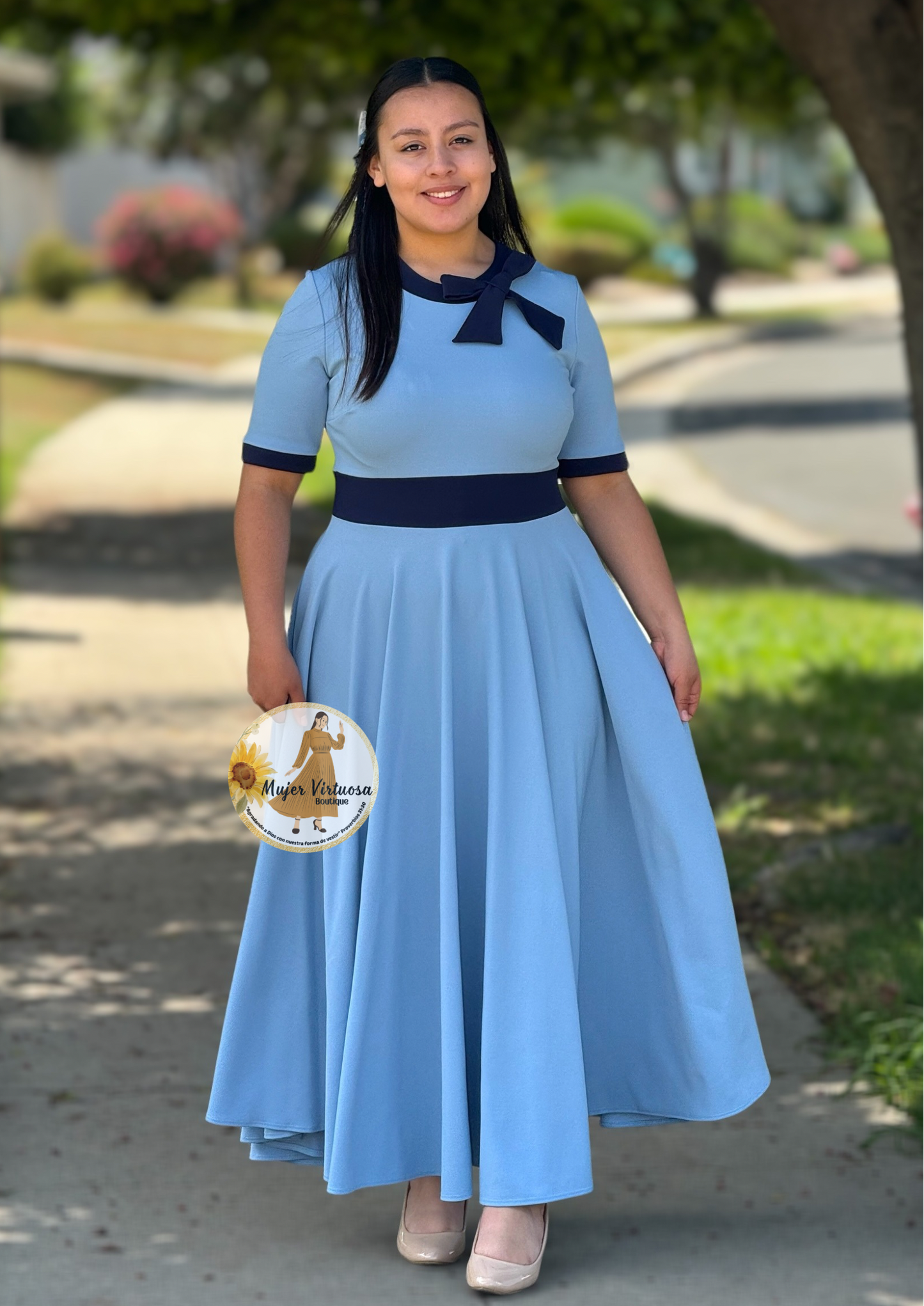 Genesis Sky Blue Vintage Dress