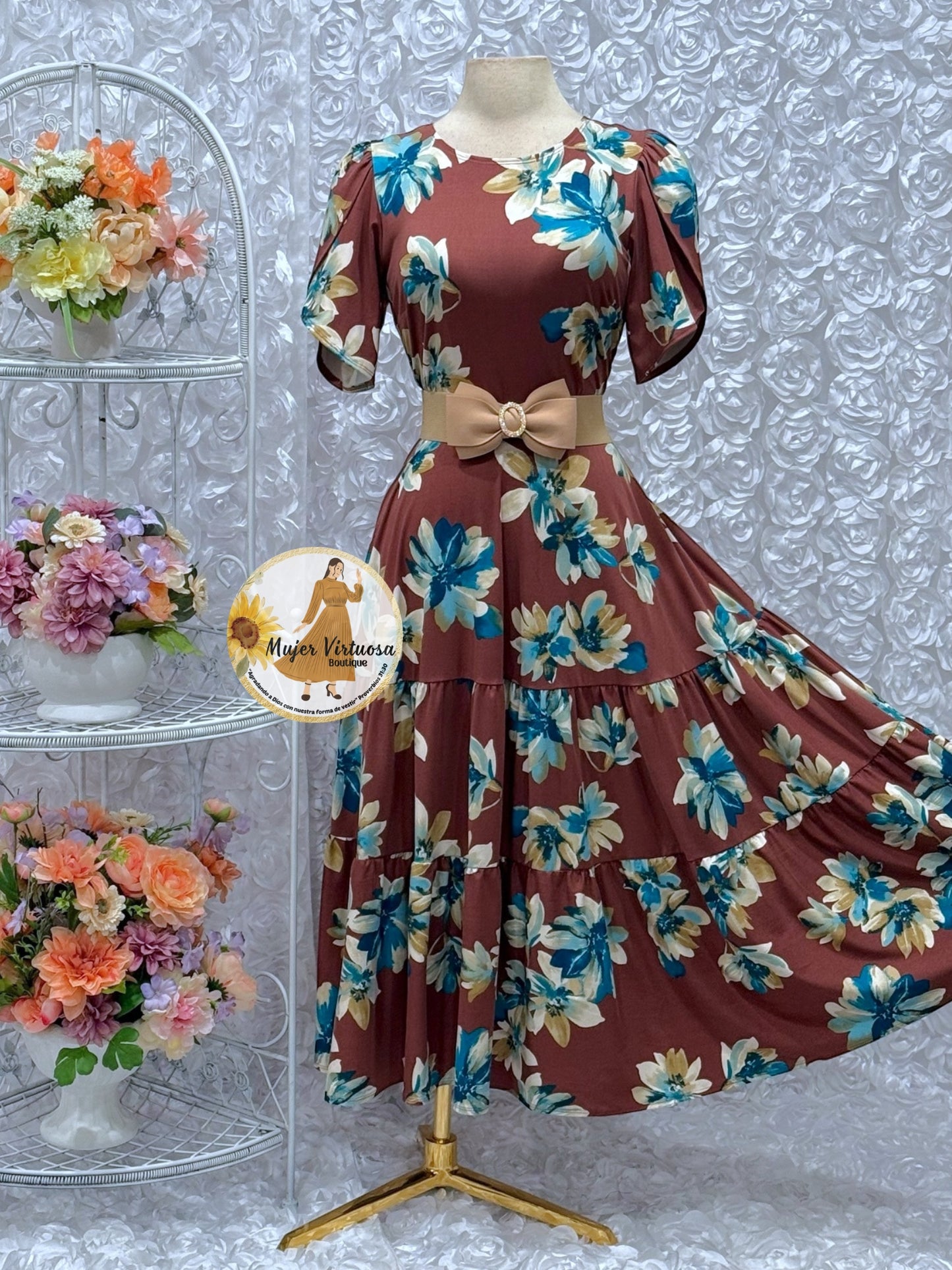 Abigail Mauve Floral Dress