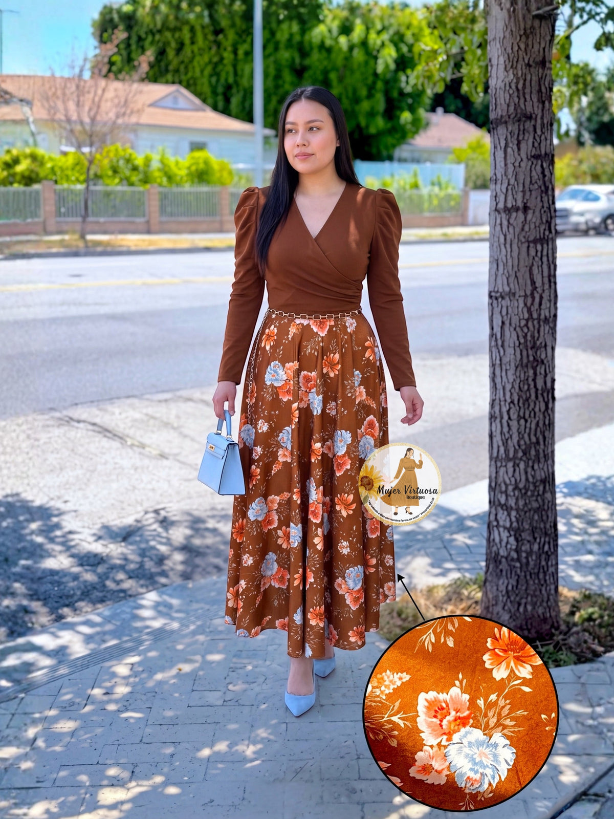 Larissa Caramel Velvet Dress