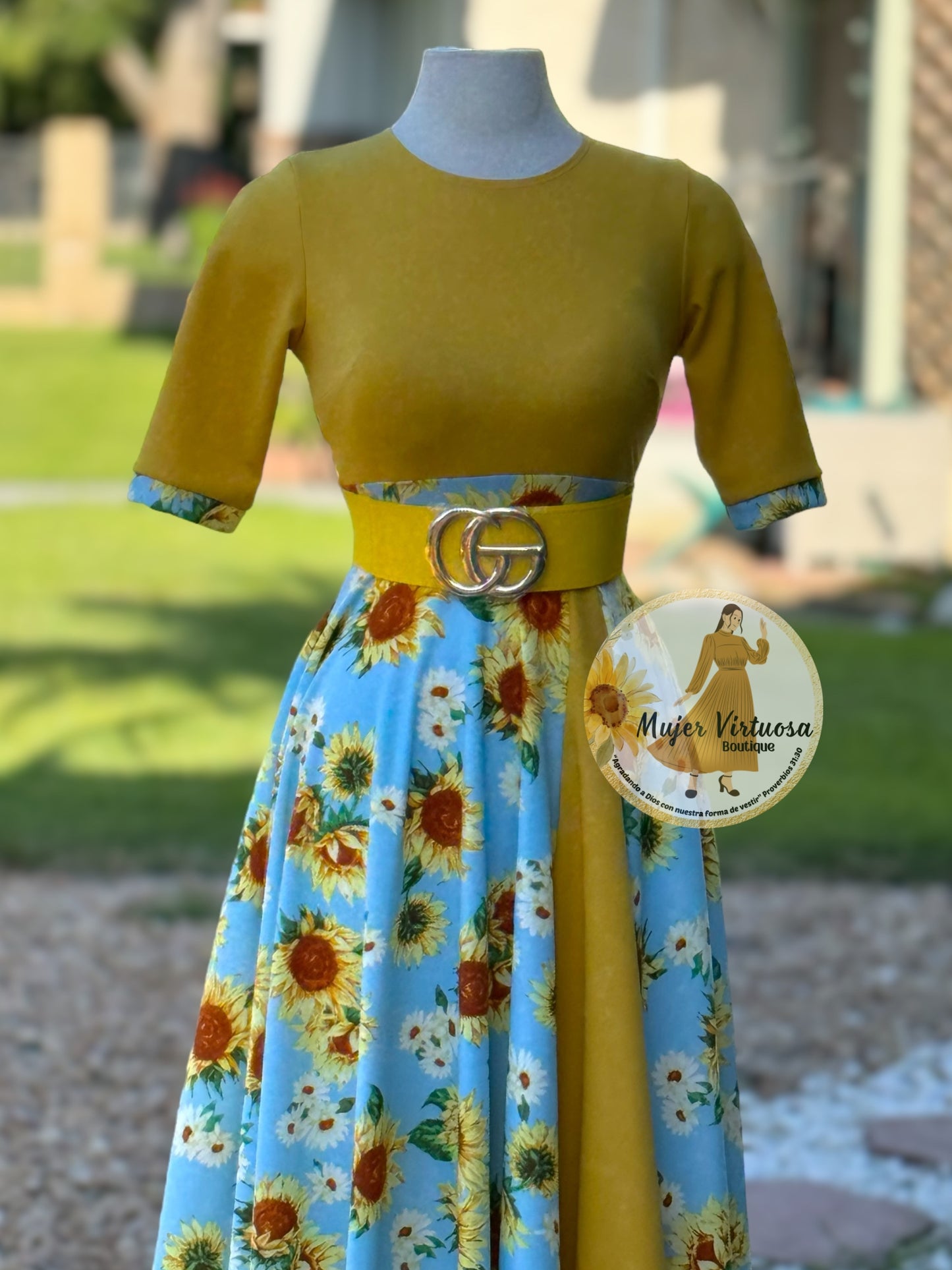 Andrea Yellow Sunflower Dress