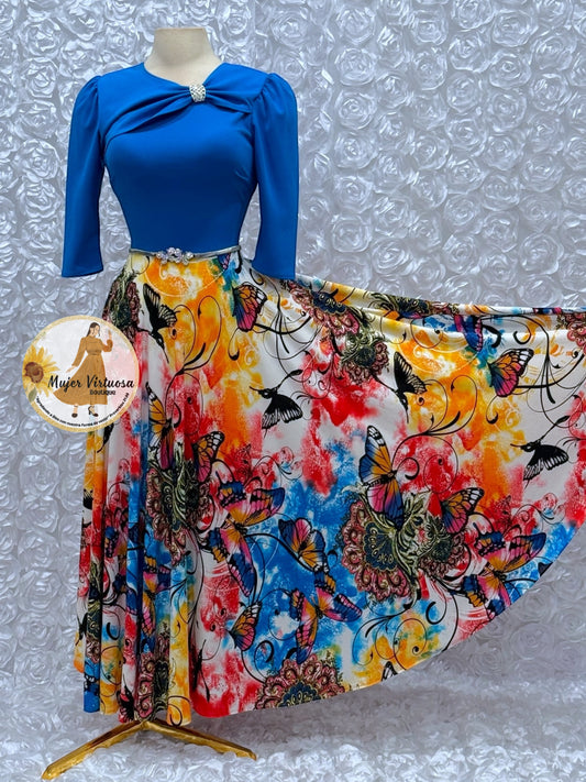 Rosalie Aqua Butterfly Dress