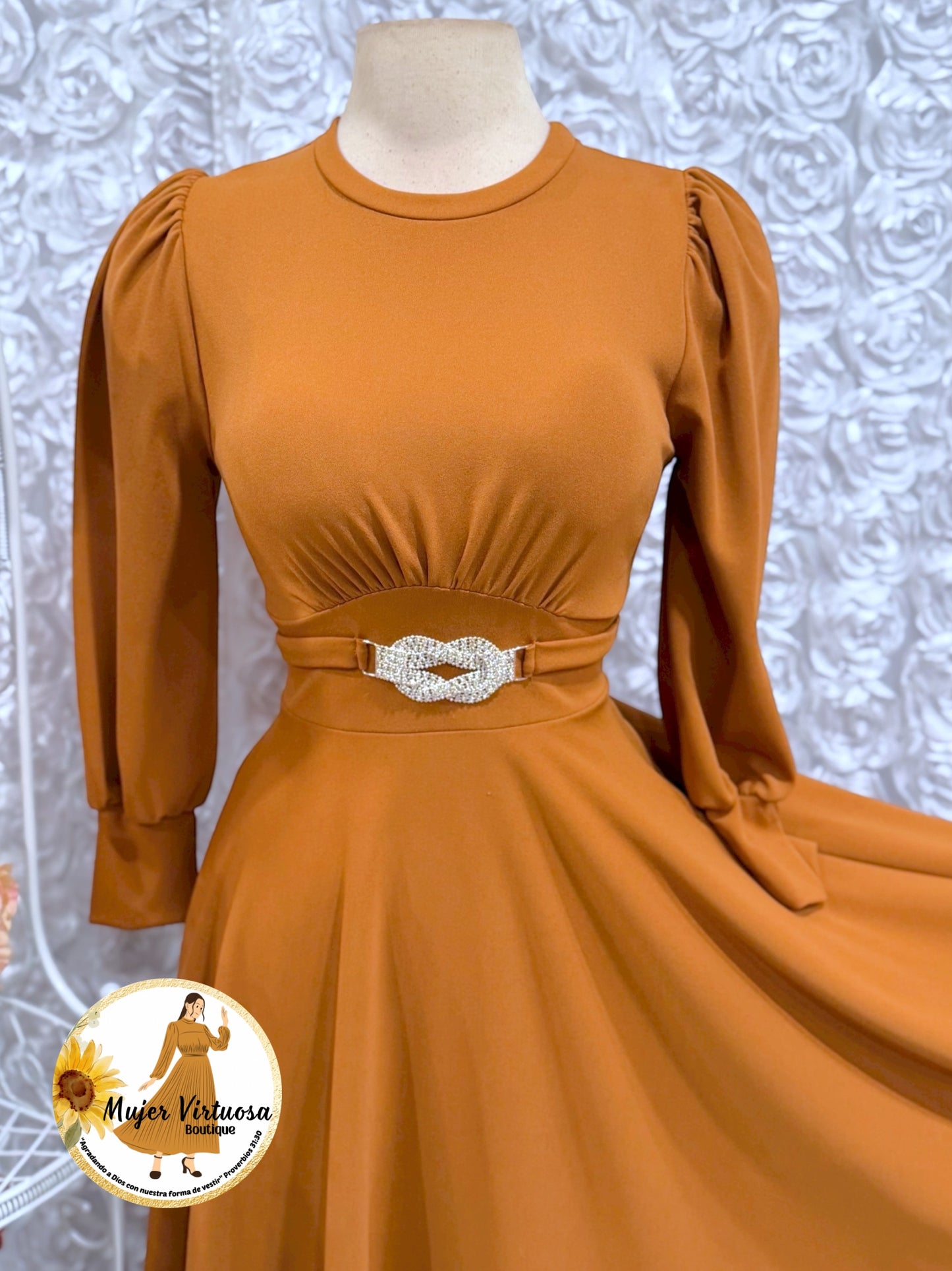 Natasha Caramel Dress