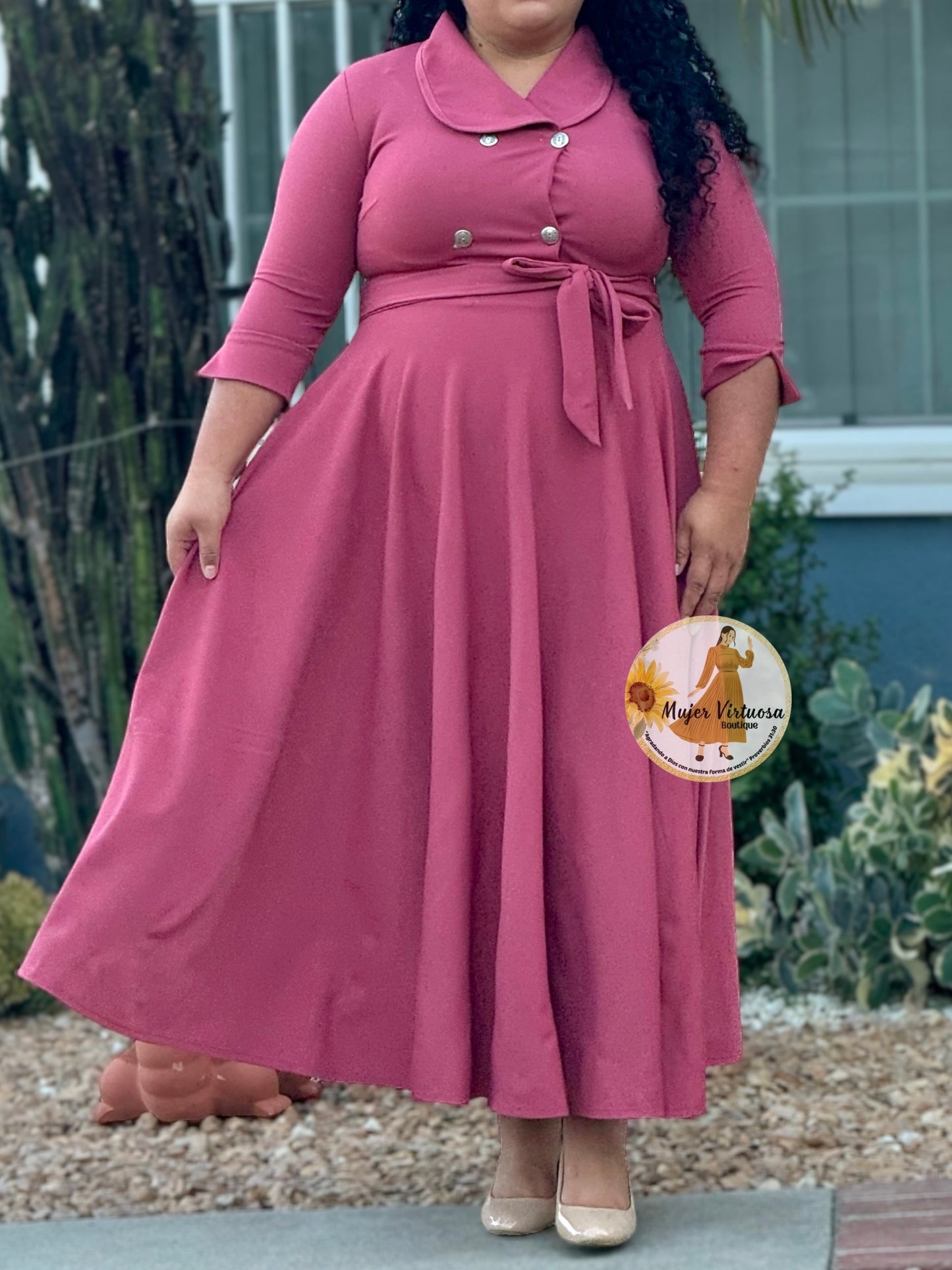 Raquel Rosa Viejo Maxi Dress