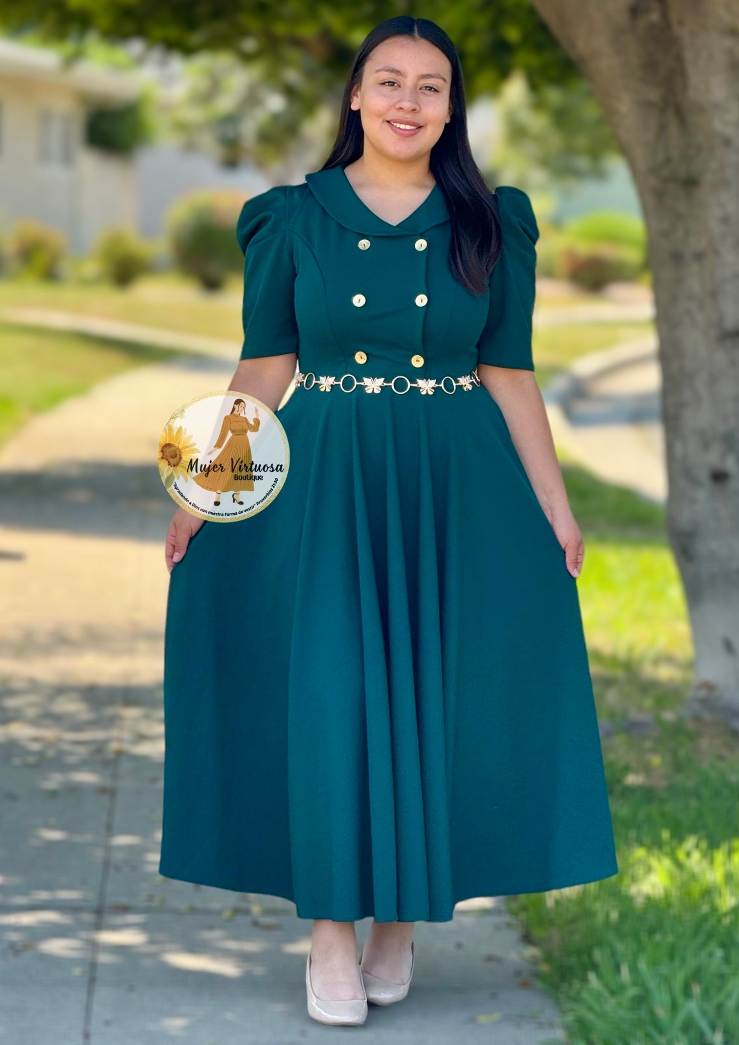 Dorothy Hunter Green Maxi Dress