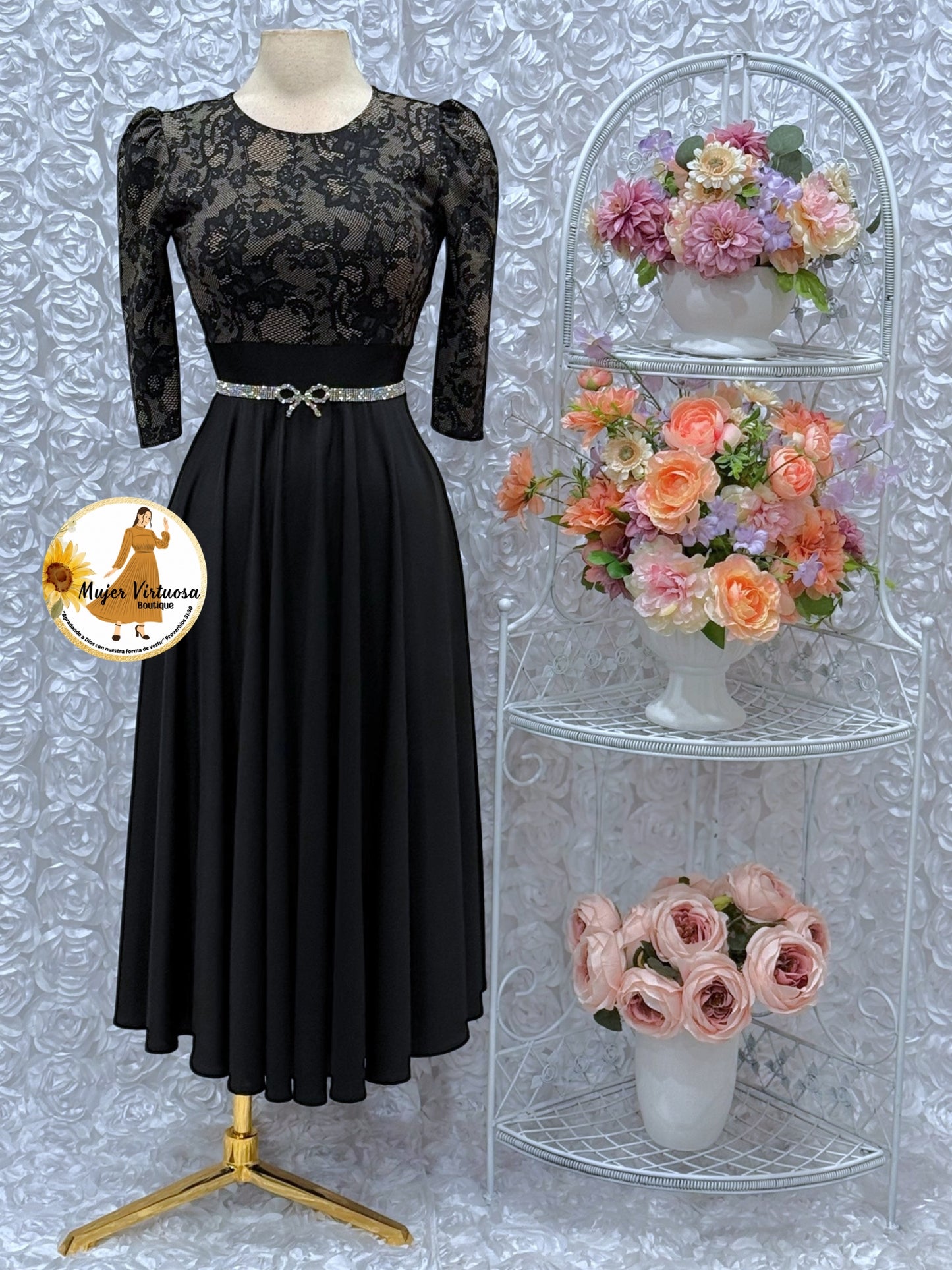 Mocha & Black Dress