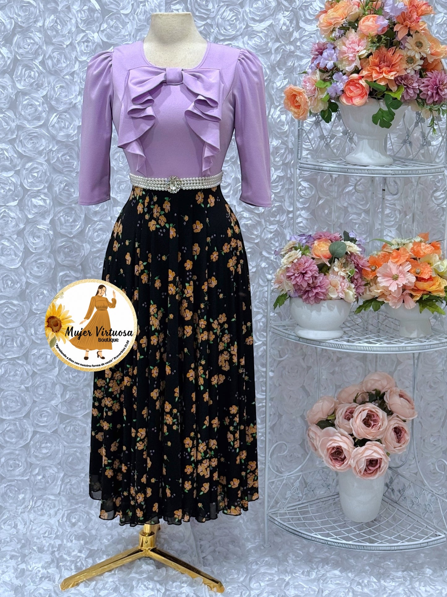Alexa Lilac Coquette Dress