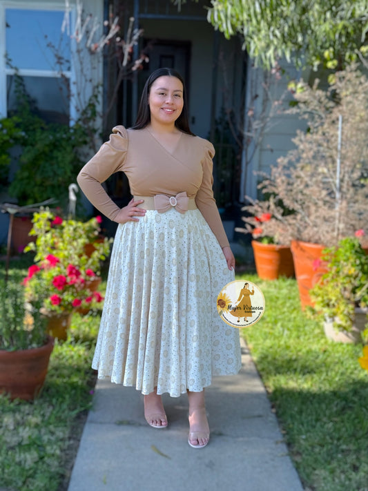 Larissa Mocha Floral Dress