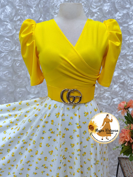 Cinto Elástico Color Amarillo