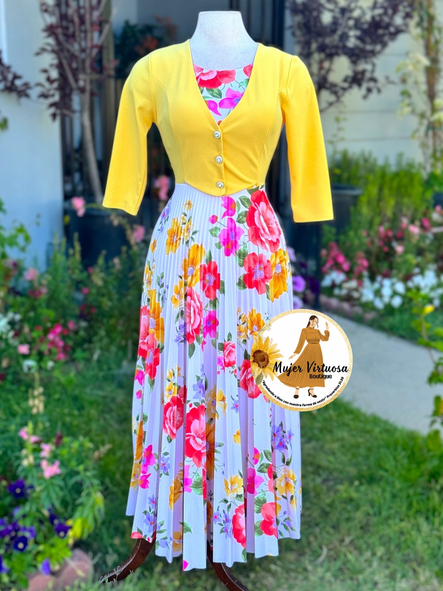 Maggie Yellow/White Blazer Dress