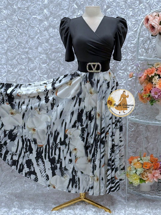 Suri Dark Gray Orchid Dress