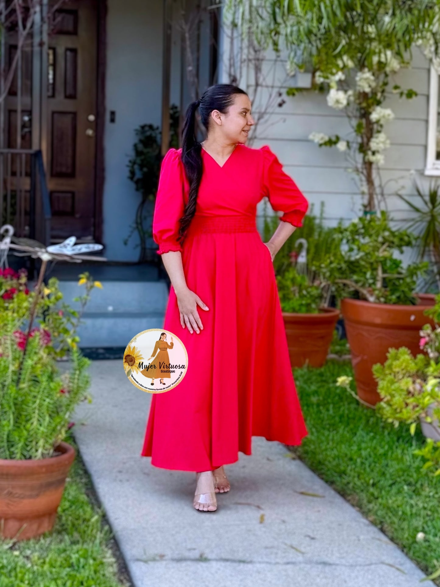 Julisa Red Boho Dress
