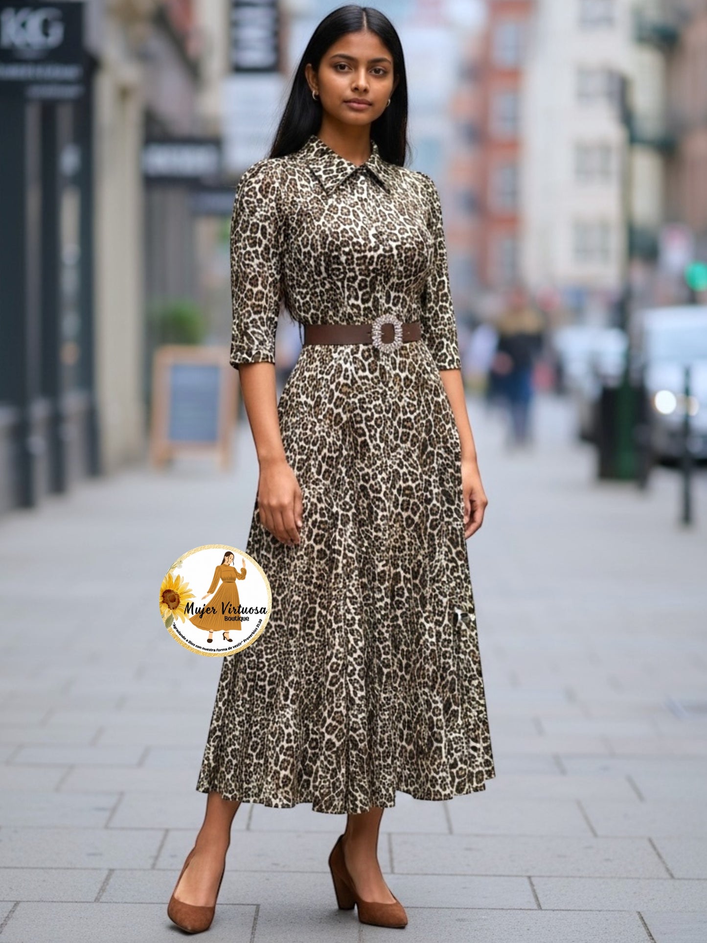 Minerva Cheetah Print Dress