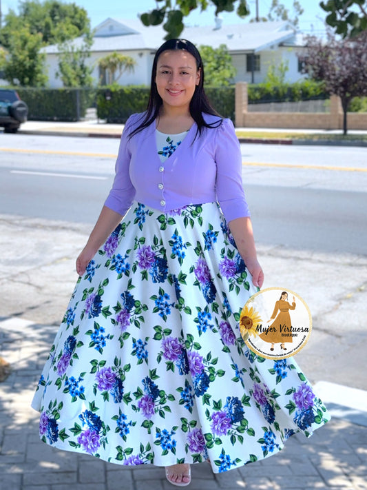 Betsy Lila/White Floral Dress