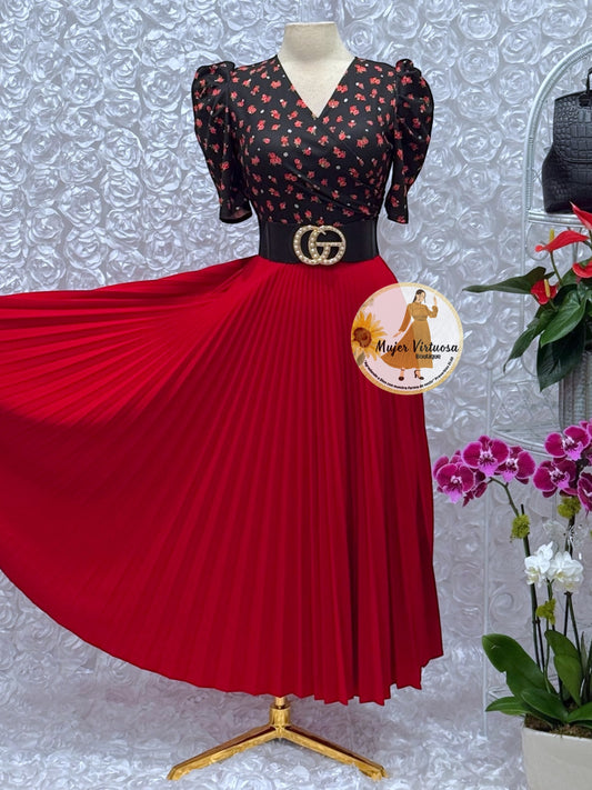 Jessica Black/Red Floral Dress