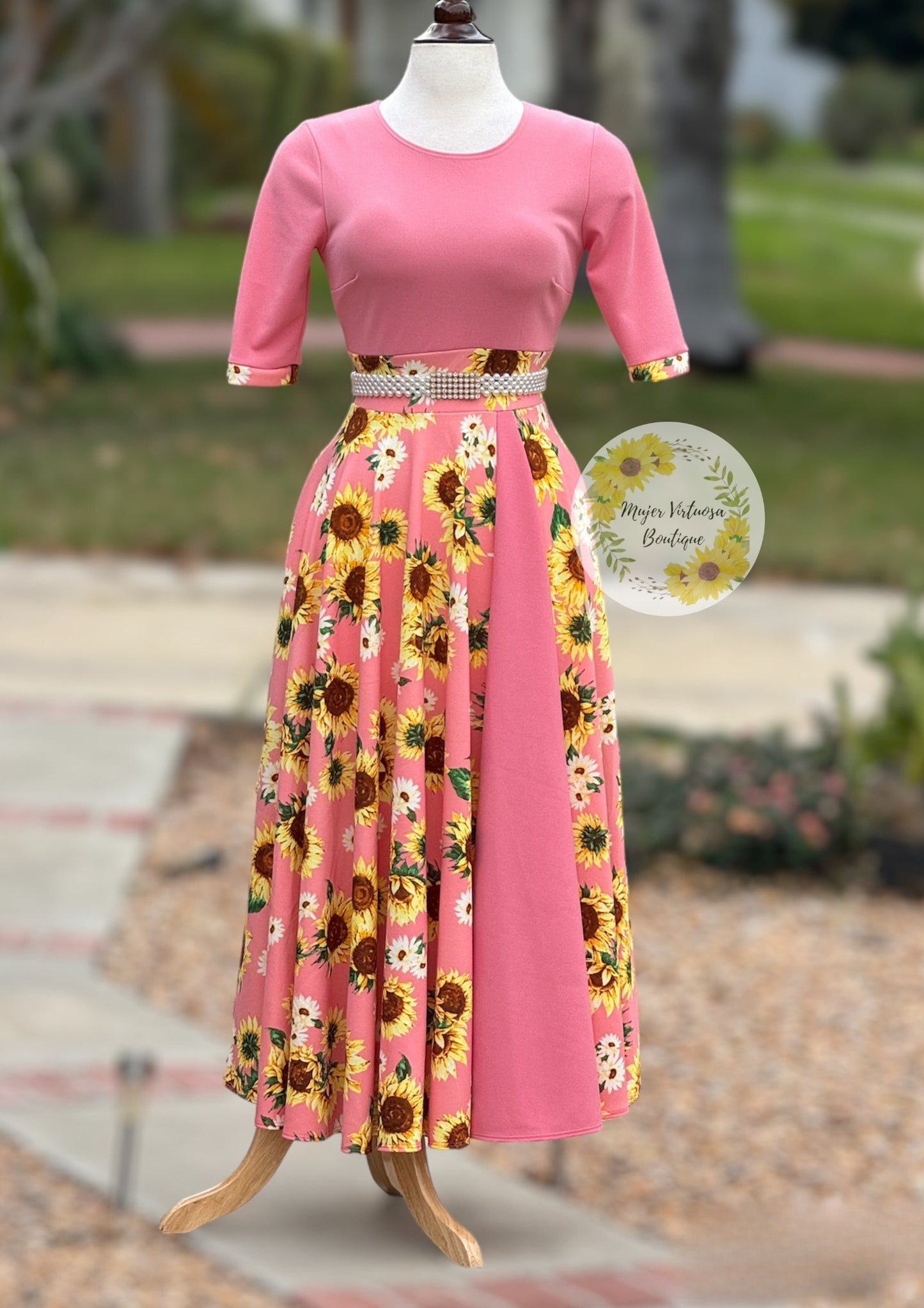 Andrea Pink Sunflower 🌻 Dress