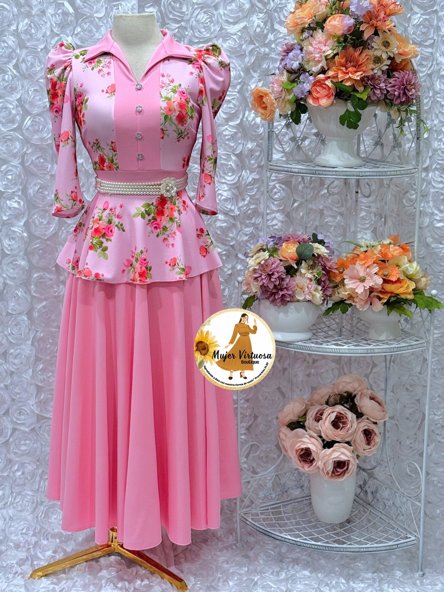 Analy Pink Floral Dress