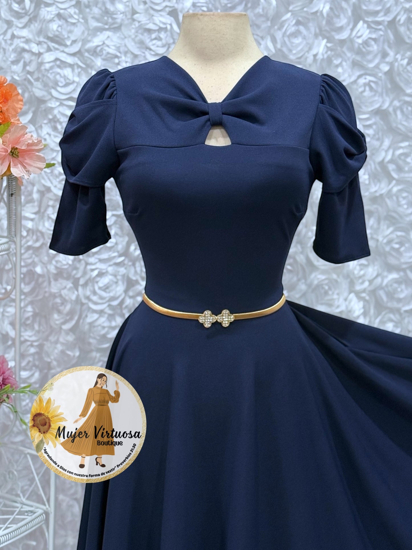 Bianca Navy Blue Dress