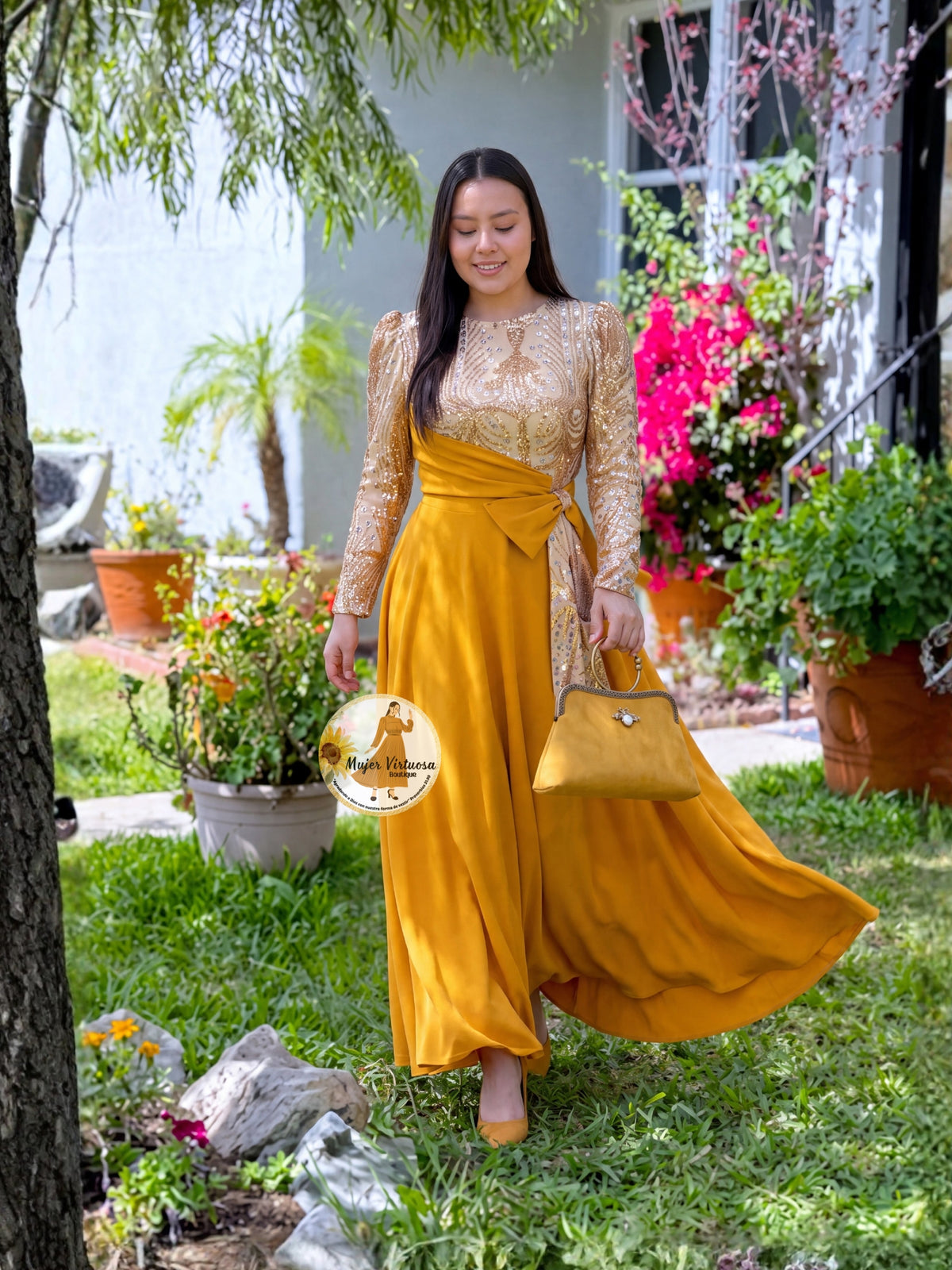 Damaris Mustard Dress