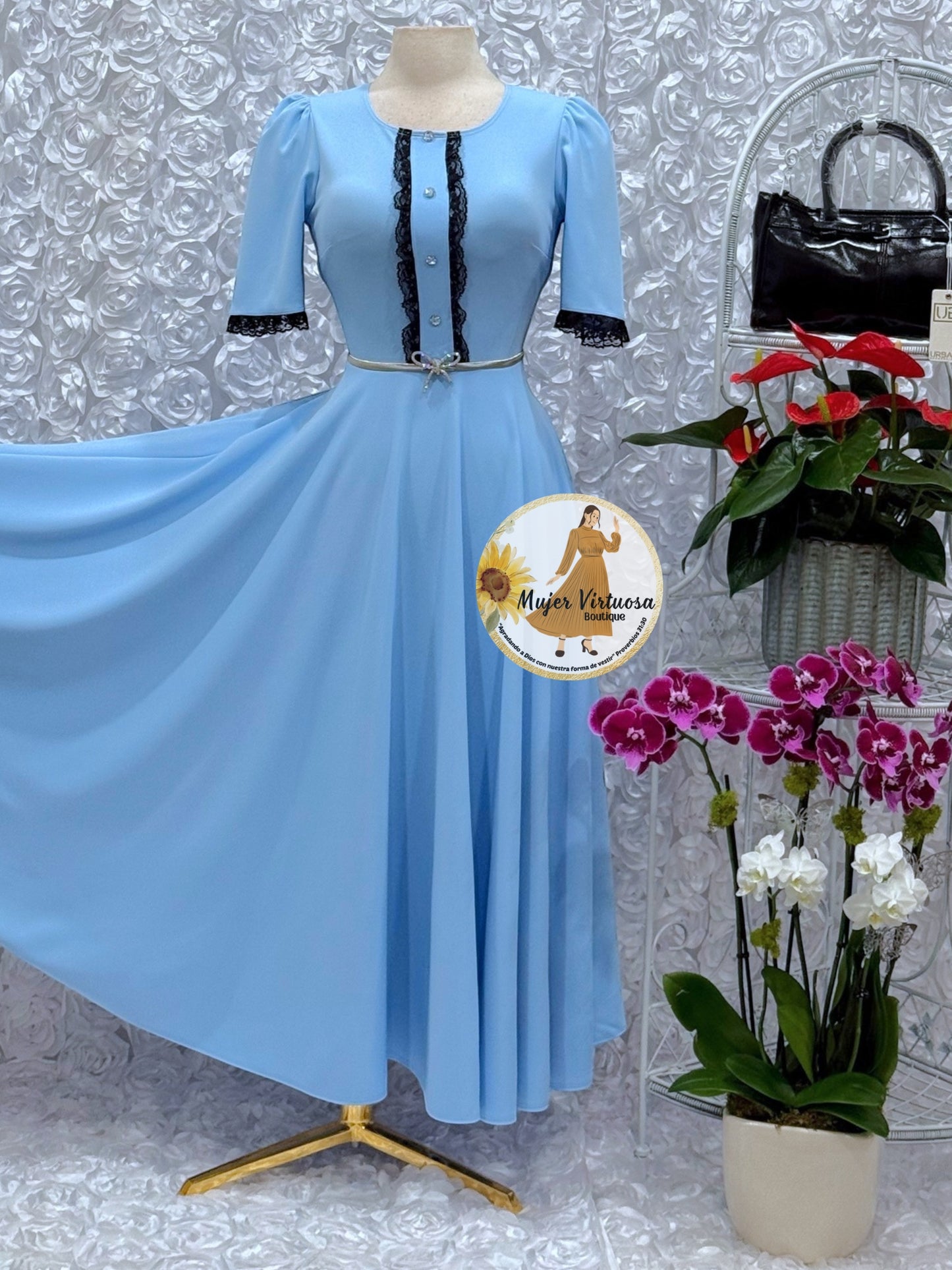 Eleanore Sky Blue Dress