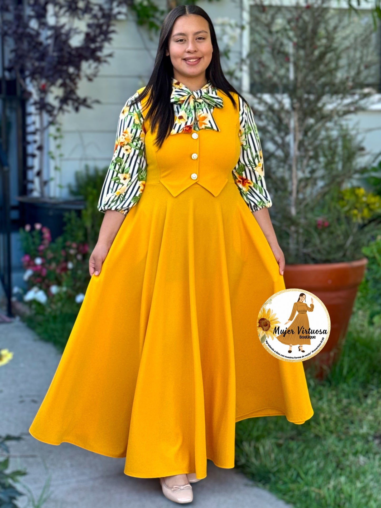 Sara Mustard Vest Overall