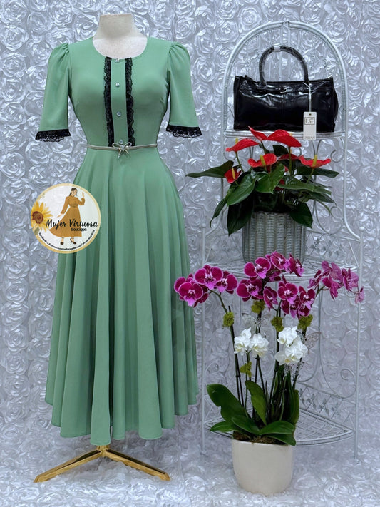 Eleanore Pistacho Dress
