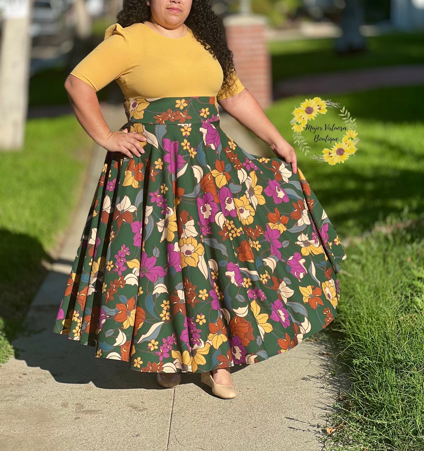 Eliana Yellow Floral Dress