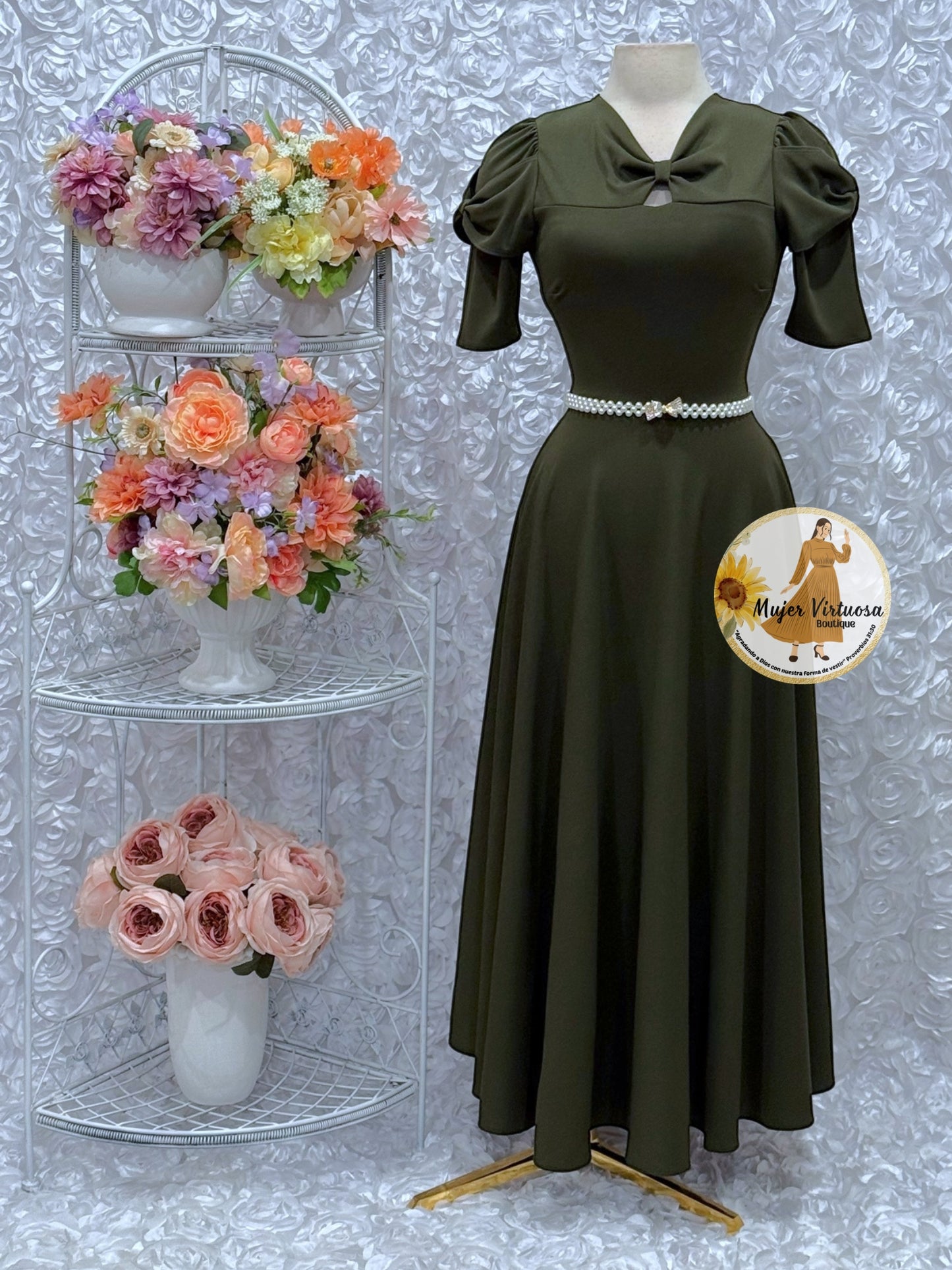 Bianca Olive Green Dress