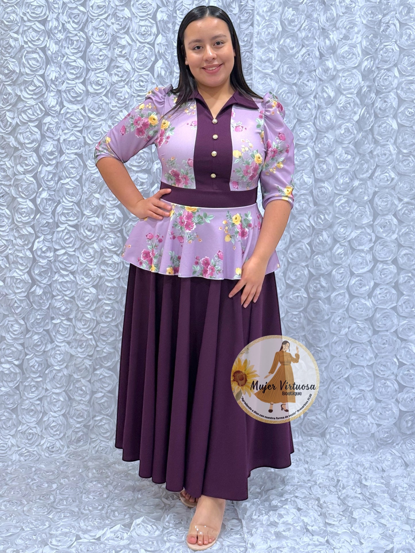 Analy Lilac & Purple Floral Dress