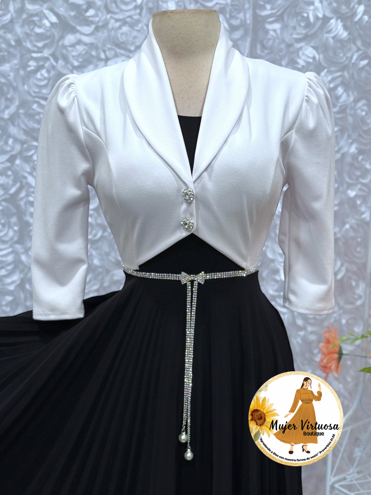 Emely White & Black Dress