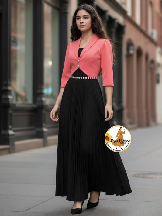 Emely Pink & Black Dress