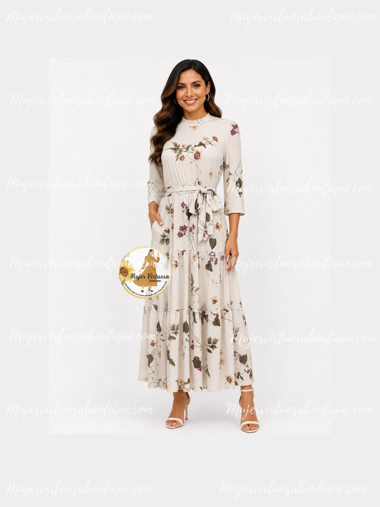 Zuri White Floral Dress