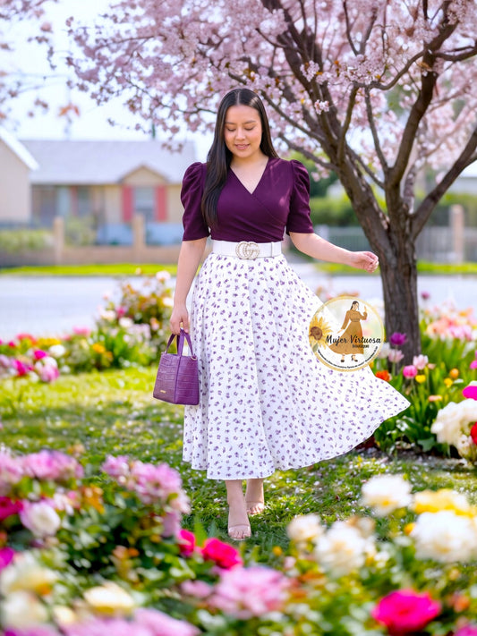 Susan Uva & White Ditsy Dress