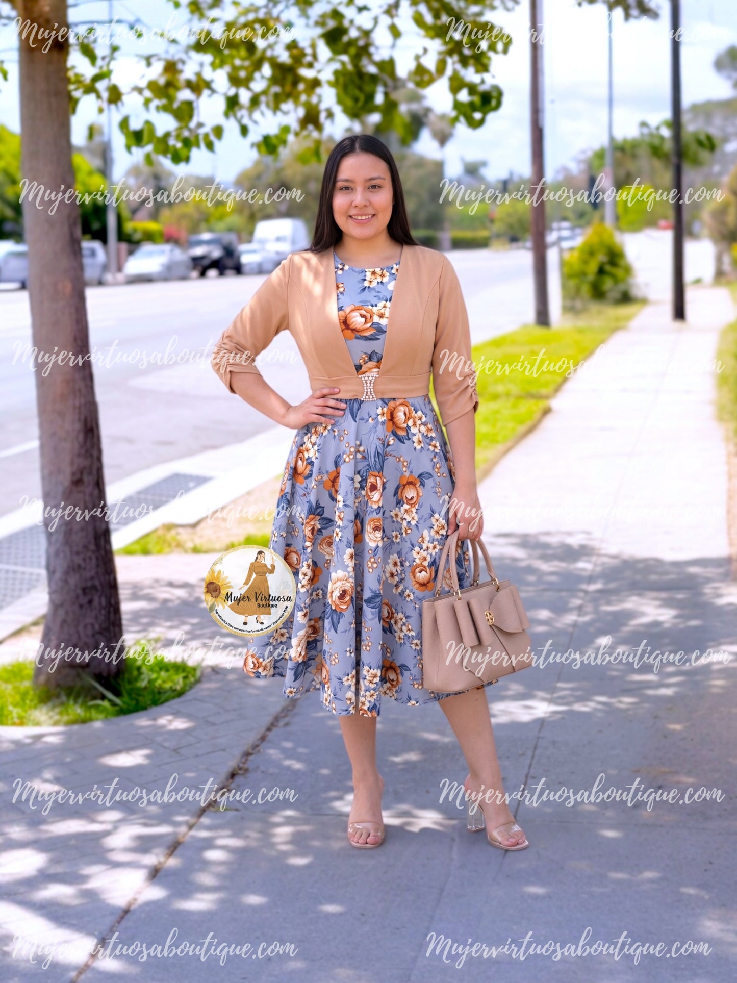 Katia Kakhi & Blue Midi Dress