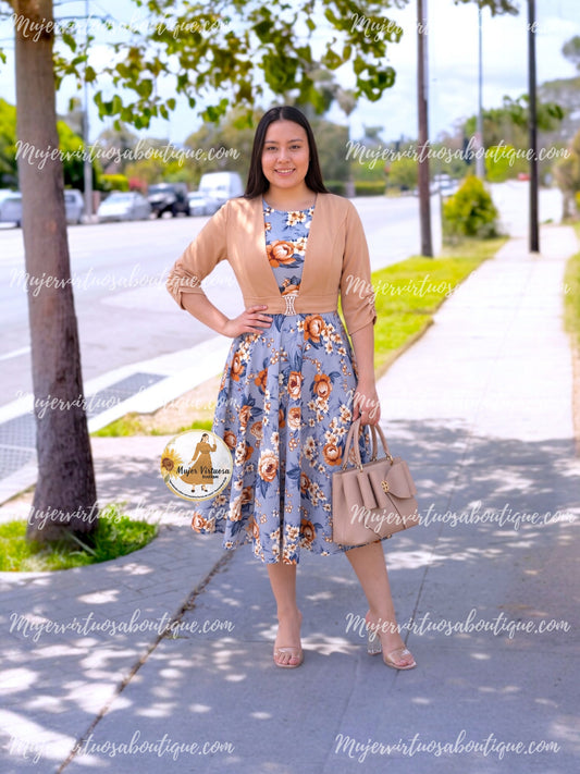 Katia Kakhi & Blue Midi Dress