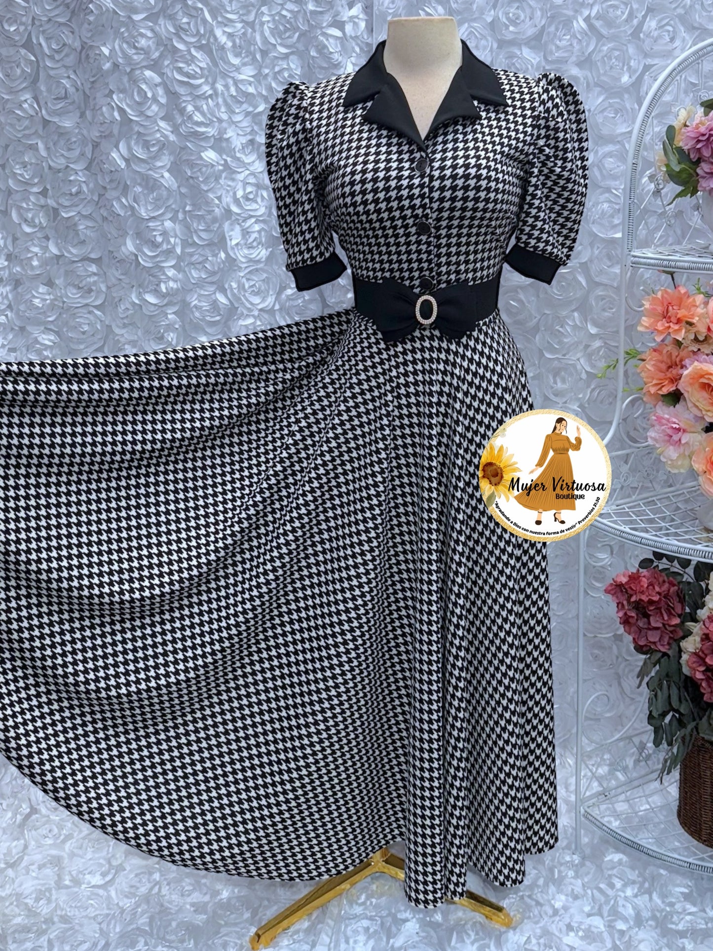 Rachel Black Plaid Dress