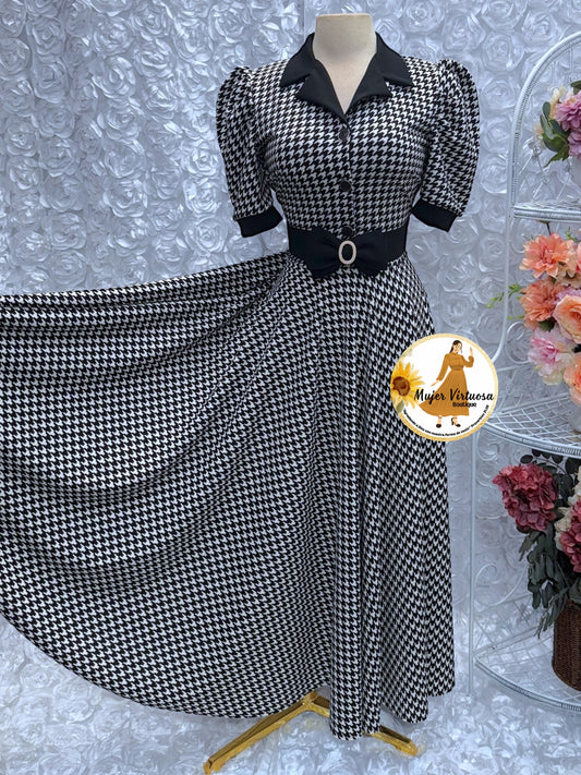 Rachel Black Plaid Dress