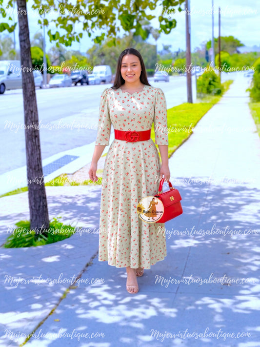 Lucy Sage Floral Dress