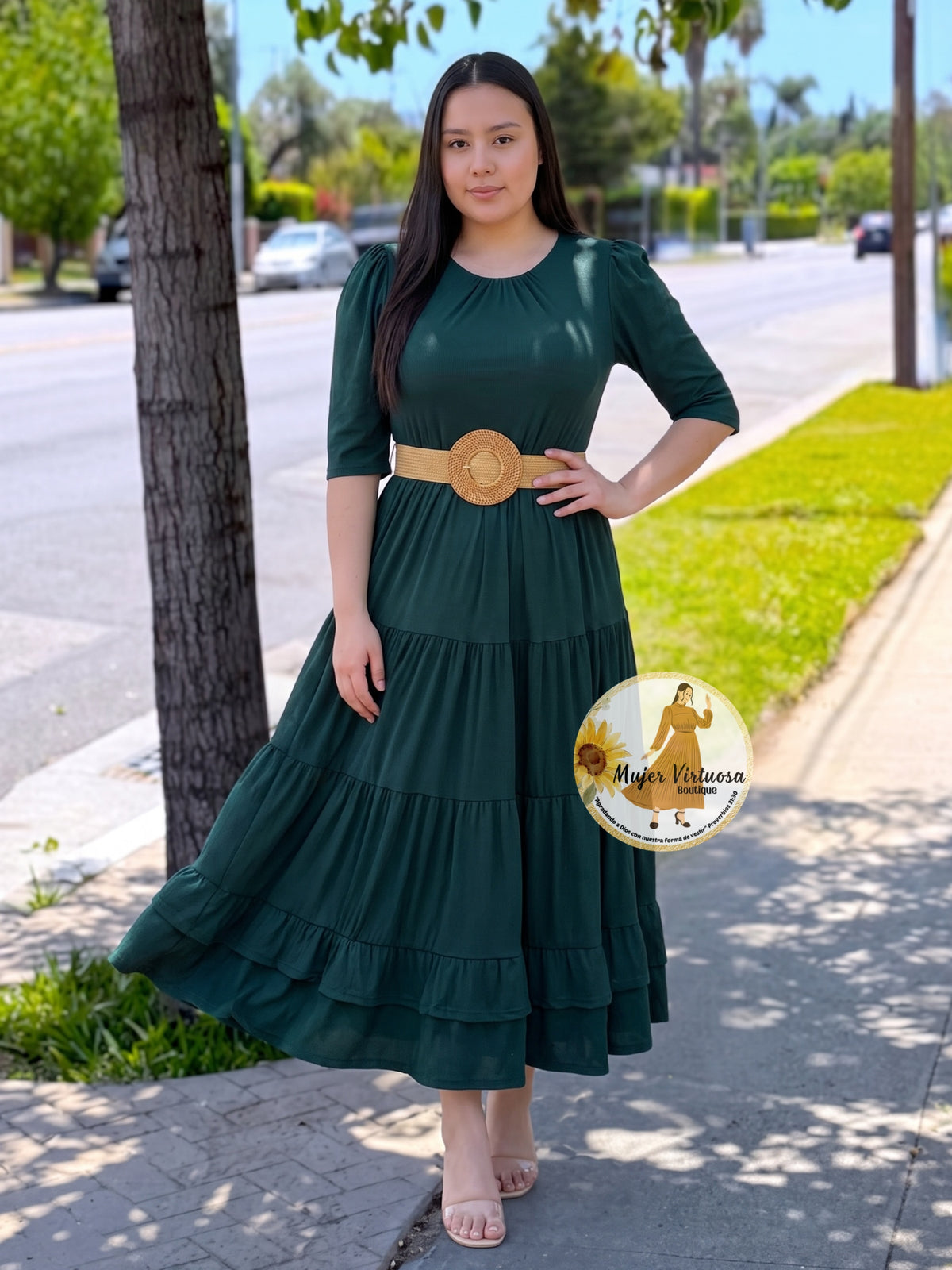 July Forest Green Dress