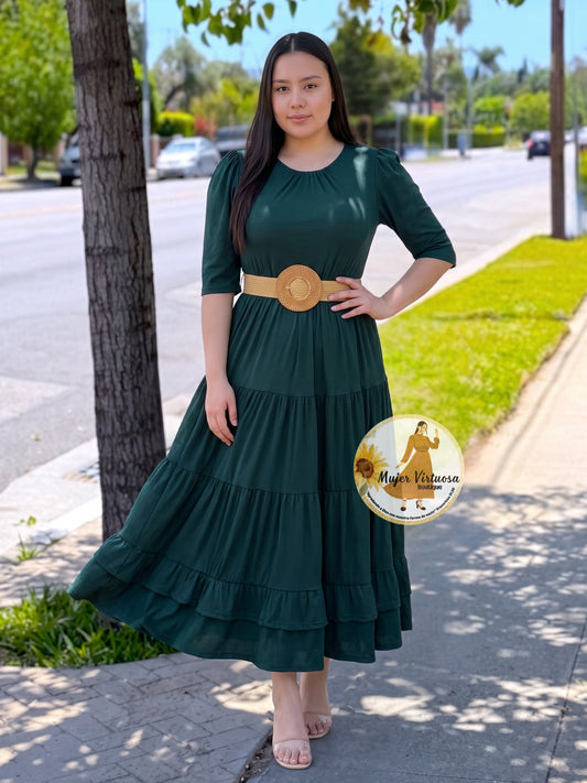 July Forest Green Dress