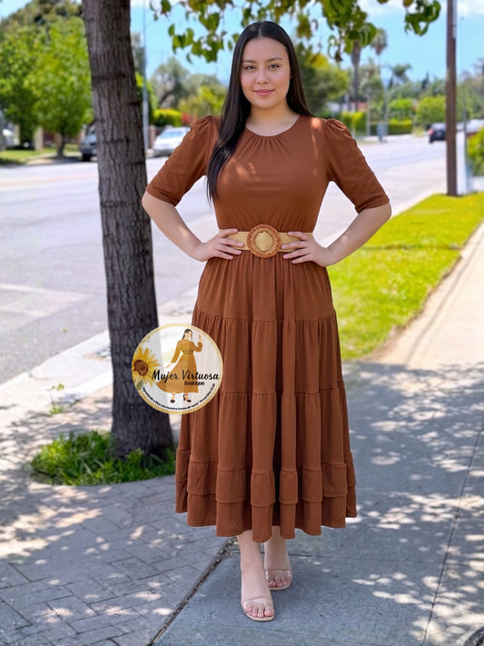 July Camel Dress