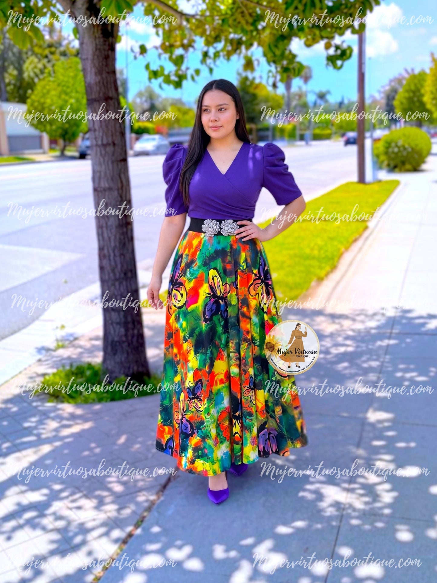 Suri Violet Butterflies Dress