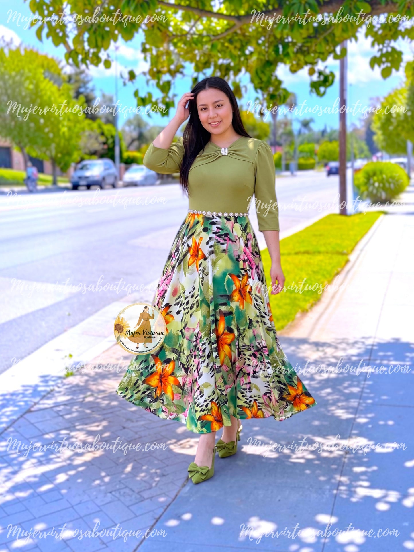 Rosalie Sage Green Dress