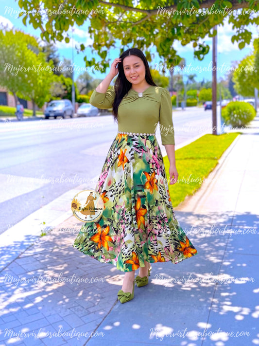 Rosalie Sage Green Dress