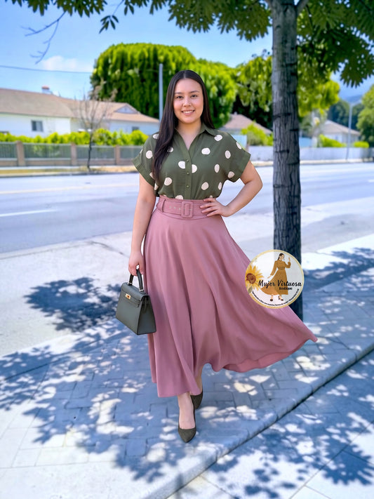 Marina Rosa Palo Belted Skirt