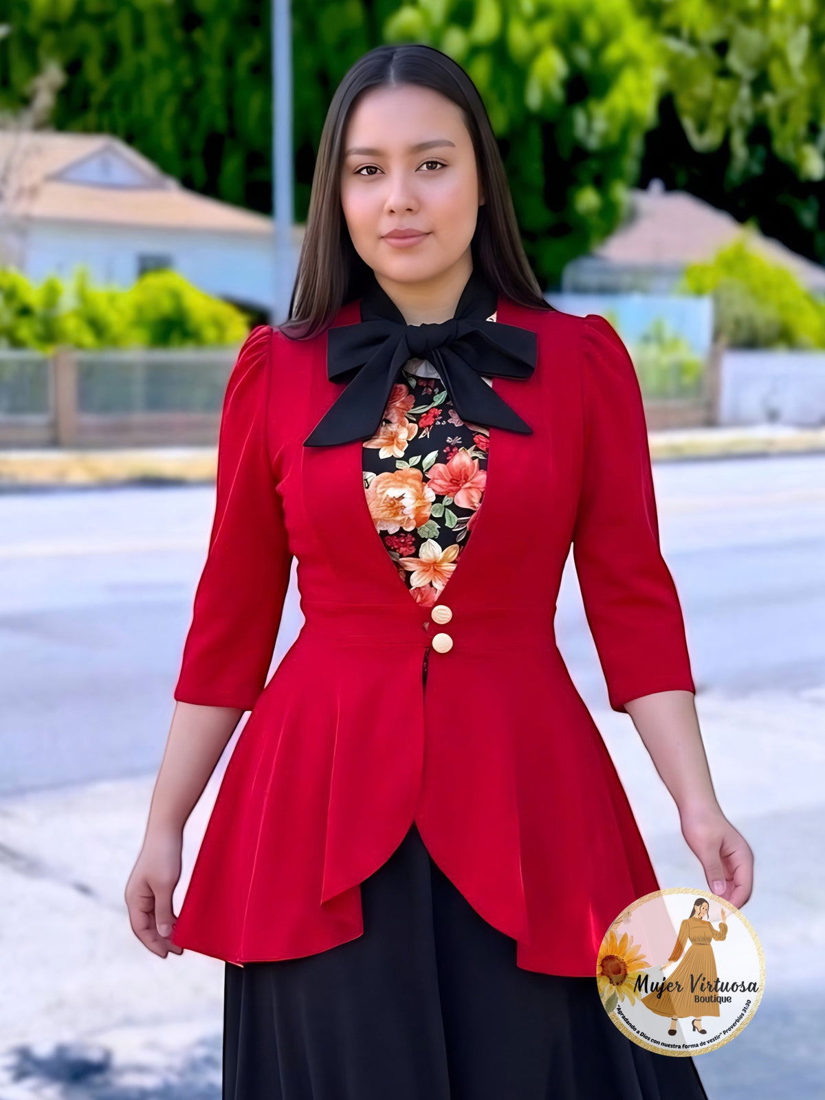 Red Peplum Blazer