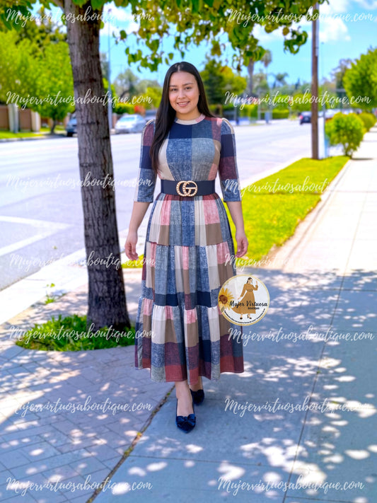 Zuri Colorful Plaid Dress